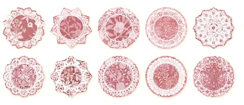 Fabater Carta Decorativa Artigianale con Design retrò in Pizzo, 30 Fogli, Blocchi di Carta per Album per Realizzare Cartoline e Forniture per Diari (#12)