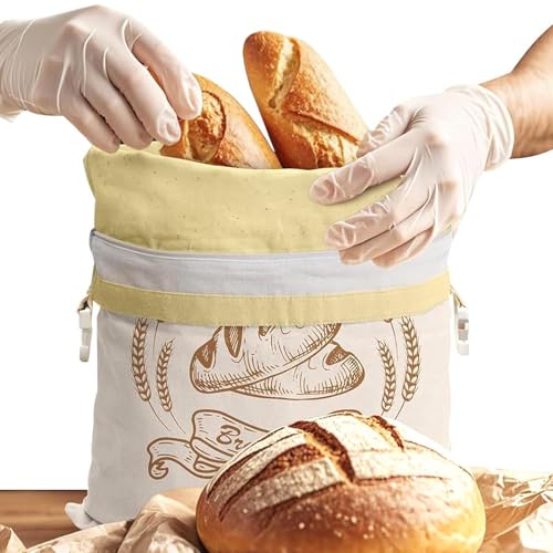 Borsa traspirante per conservare il pane, borsa in cera d'api, manicotto sostenibile per la conservazione del congelatore, copertura riutilizzabile a prova di impasto, accessorio per casa, fattoria