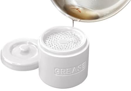 Fox Run 6238 Porcelain Grease Container, White