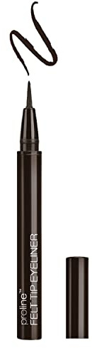 Wet 'n' Wild, ProLine Felt Tip Eyeliner, Fine Felt Tip Eyeliner, Makeup for Eyes, Extreme Control During Application, Pigmented and Fluid Formula, Dark Brown