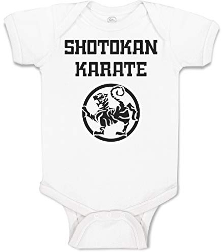 Custom Personalized Baby Bodysuit Shotokan Karate MMA Funny Cotton Boy & Girl Baby Clothes A White Design Only 6 Months