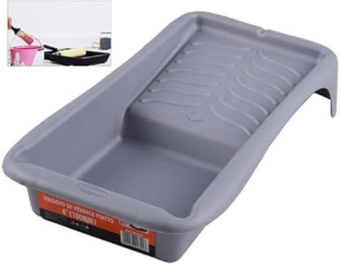 Trade Shop - VASSOIO PER RULLO PER PITTURA VASCHETTA PER VERNICE PITTURARE ABS 35X17 CM 90322 -