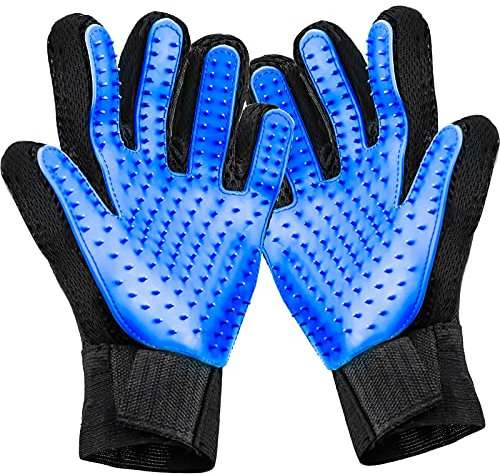 CXtech 2PCS Haustier Bürste Handschuh, Pet Tierhaar Handschuh Fingerhandschuhe Bürste Haarentferner Fellpflegehandschuh für Hund Katze Fellpflege