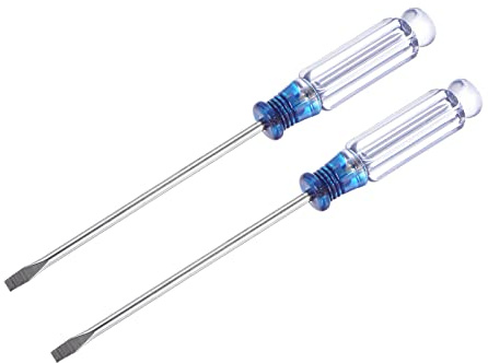 uxcell Mini Slotted Screwdriver, 3.0mm Flat Head 127mm Length for Small Appliances Repair, 2 Pcs