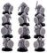 Lot de 12 nains avec hache et bouclier pour RPG fantastique | Modèles de Wargaming à l'échelle 28 mm | DnD, Pathfinder, Jeux de table | Figurines Kyoushuneko en résine non peintes