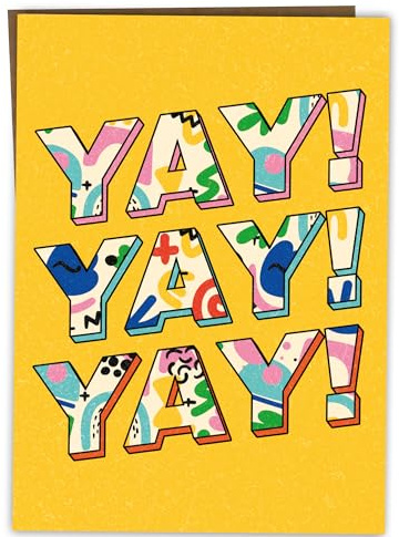 BYANIKA Grattiskort | Yay You Did It | Well Done Cards Proud Of You | Firande nytt jobb examen godkänd examen körtest pass | För honom henne