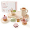 Mamimami Home Kinderküchen Teeset aus Holz Silikon 14 Stück, Tee Kinderspielzeug, Teeparty Rollenspielgeschirr, Spielküchen Teeset Spielzeug, Geschenk für Mädchen und Kleinkinder über 3 Jahre, Khaki