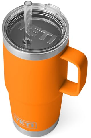YETI Rambler Trinkbecher Mit Trinkhalmdeckel, King Crab, 25 oz (739 ml)