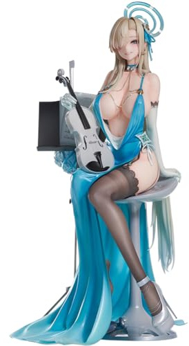 Xinnice Blue Archive Anime, figura di anime, Ichinose Asuna seduta, statuetta di violino, 26 cm, in PVC, decorazione per desktop, da collezione per i fan