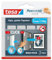 tesa Powerstrips CLICK - Klett-Klebepads zum An- und Abklicken von Bilderrahmen und Wanddekorationen ohne Bohren - selbstklebende Klettband-Strips mit ON und OFF Click-System - Large - 16 x 2 Stück
