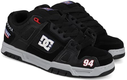 DC Stag Chaussures de Skate pour Homme, Noir/Gris/Bleu, 42 EU