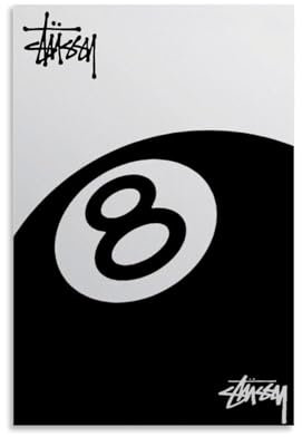 Hotoice Stussy Poster musicale vintage retrò, poster per stanza, stampa artistica da parete su tela, decorazione per camera da letto, 30 x 45 cm