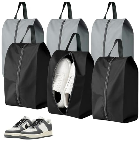 Vexnaro 6 Bolsas para Zapatos de Viaje, Cremallera, Impermeables y Antipolvo, Bolsas Portátiles Unisex para Almacenamiento en Casa y Viajes