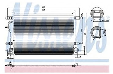 NISSENS 94665 KONDENSATOR KLIMAKÜHLER KLIMAKONDENSATOR ohne Trockner