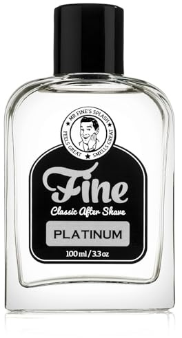 Mr. Fine Men's Aftershave - Platinum Fragrance, Soothing & Toning Post Shave Balm, Calms Razor Burn, Classic Barbershop Feel, Alcohol-Based Formula, Gentle for All Skin Types, 100ml