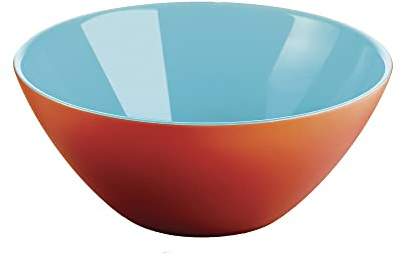 Guzzini Contenitore My Fusion, Corallo/Azzurro Mare, Ø25 x h10.5 cm