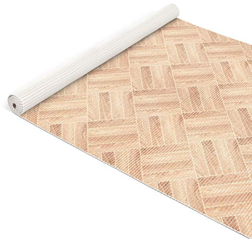 ANRO Für Bad Weichschaum Matte Antirutsch Badvorleger Badläufer Holz Parkett 120x130cm
