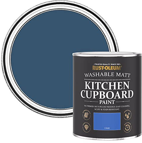 Rust-Oleum Blue Kitchen Cupboard Paint in Matt Finish - Cobalt 750ml