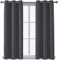 AR Ware Charcoal Blackout Curtains - 2 Panels Drapes Eyelet Thermal Curtains for Living Room and Bedroom - Energy Saving - Soundproof lightweight curtains (46 x 72 inches)