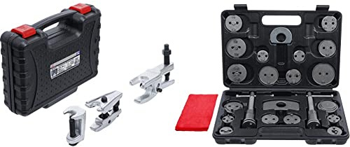 BGS DIY 6787 | Jeu d’extracteurs/Outils pour rotules | 3 pièces & 1110-47000 | Jeu de Repousse-Pistons de Frein | 22 pièces + 1 Serviette Offerte