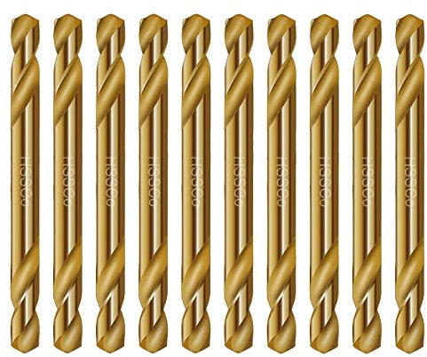 Kobalt-Bohrer-Set 3,0mm Double End HSS Co M35 Stubby Body Drill Stahl Metall Eisen-10Pcs