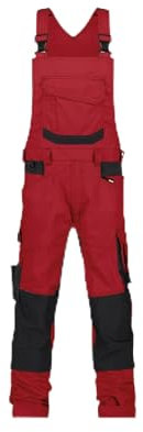 DASSY® Tronix Stretch-Arbeitslatzhose mit Kniepolstertaschen - Größe 52 - ROT/SCHWARZ