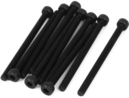 TOP-VIGOR 10Pcs Hexagon Socket Head Cap Screws, M4 x 55mm 12.9 Alloy Steel Replacement Machine Fastener Screws, Fully Thread for Bicycle Motorcycle Repair, Professionals Landlords Repairmen, Black