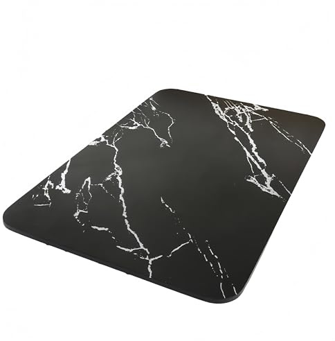 Genérico Alfombra Diatomita Baño Antideslizante Secado Rápido Absorbente - Alfombrilla Piedra Diatomita 60x40 cm, Antibacterial Sin Olores Material Duradero Ideal para Baño Inodoro Lavabo (Negro)