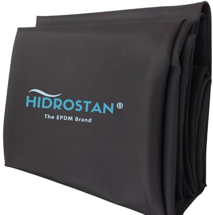 Hidrostan - Lámina Impermeabilizante EPDM |Espesor 0,8 mm |para Estanques y Biolagos | Flexible | Alta Resistencia UV | Fácil Instalación| Material Duradero| Excelente adaptación al Terreno (2m x 1m)