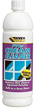 Everbuild PVCu Cream Cleaner – Solvent Free – Ideal For PVC Window Frames – White – 1 Litre