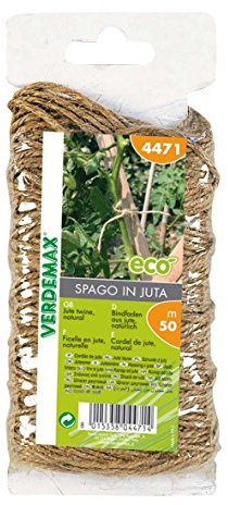 Verdemax 4471 50 m Spago di iuta Blister, colore naturale