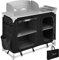 tectake® Portable Camping Kitchen - 4 Internal Shelves, 3 External Pockets, Heat-Resistant Worktop & Zipped Door - Kitchen & Outdoor Storage Cabinet - Compact, Lightweight & Includes Carry Bag - Black