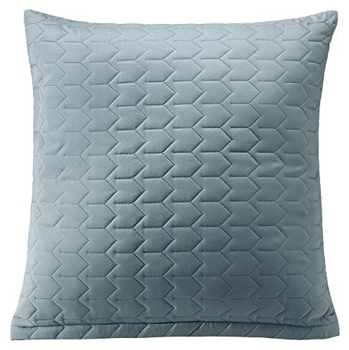 Aqua-Textil Dreamlike Zierkissen 80 x 80 cm Silber Mikrofaser Dekokissen leichte Wattierung Steppkissen