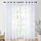CUTEWIND Schlafzimmer Gardinen und Vorhänge 2er Set, Vorhang Wohnzimmer Modern, Gardinen mit Ösen Transparent Vorhänge Weiss Durchsichtig, Ösenvorhang Gardinenschals 245 cm Lang, 140 cm Breit