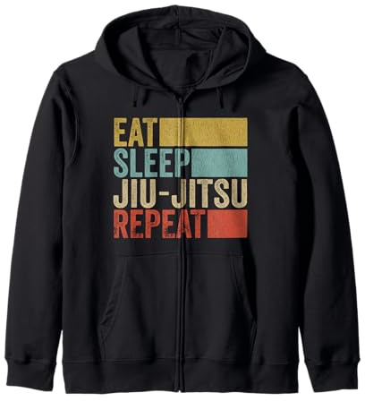 Eat Sleep Jiu-Jitsu Repeat Jiu-Jitsu Sudadera con Capucha