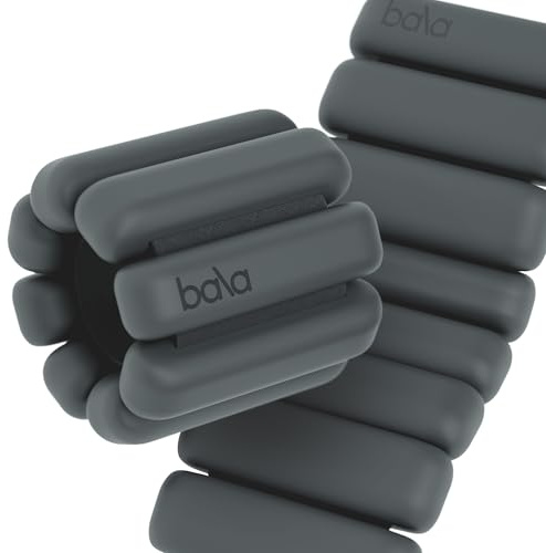 Bala Bangles Wrist & Ankle Weights for Women & Men - Adjustable Silicone Weighted Bracelet Set for Gym, Yoga & Pilates - Arm & Leg Workout Weights
