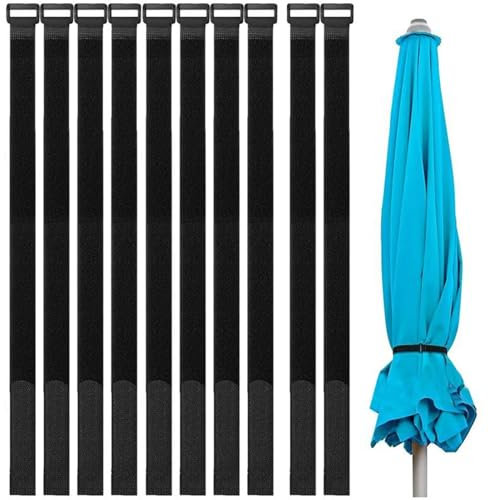 10 Stück Sonnenschirm Gurt, Verstellbare Sonnenschirmgurte Nylon Terrassenschirm Bindegurt für Sonnenschirm Zubehör für Sonnenschirm