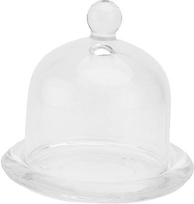 Garneck Glass Cake Cover Dome Protective Dessert Display Cover Food Grade Glass Dustproof Display Stand Suitable for Home Kitchen Decoration
