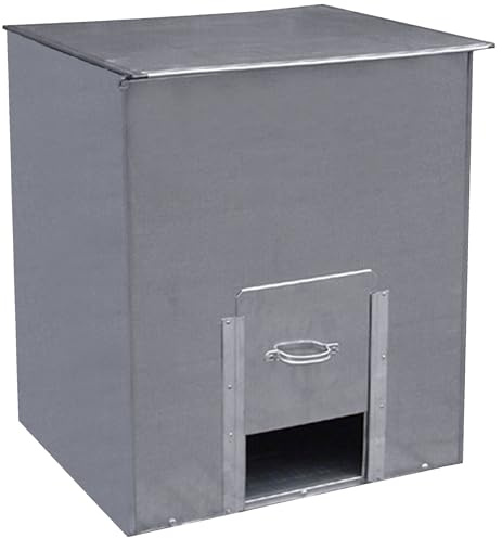 KetoPlastics Coal Bunker Storage Galvanised Steel Bunker for Solid Fuels, Wood Kindling, Coal, Logs, Grit, Salt 250 Kilo No 5 Bunker Coal Store Bin