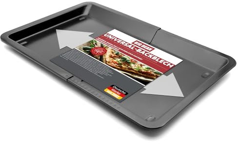 BigDean Backblech ausziehbar - Backofenblech variabel verstellbar 33-52 cm - Universelles Backblech für Backofen - Ofenblech antihaftbeschichtet