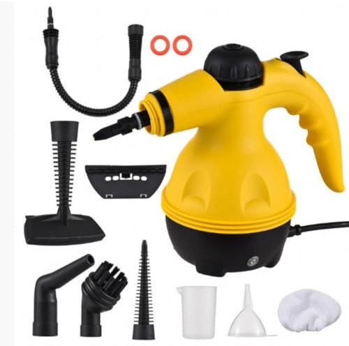 HUAJUN Limpiador de vapor portátil de alta presión con 9 accesorios para cocina, sofá, baño, coche