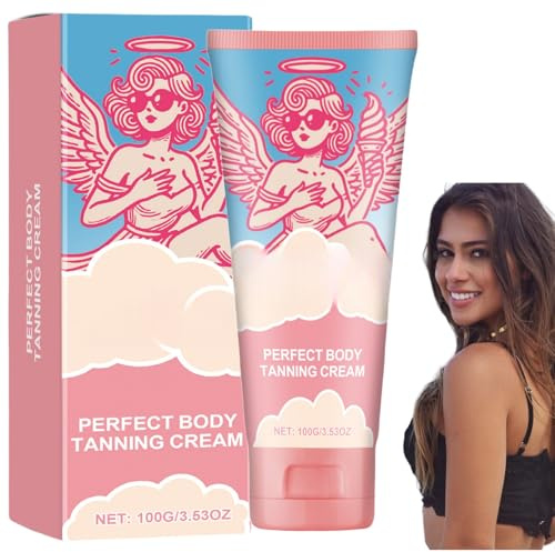Perfect Body Tanning Cream,Tanning Accelerator,T/anning Moisturiser,Hydrating Sunbed Cream,Skin T/anning,Smooth Streak-Free Finish for Face and Body,Moisturiser and Self Ta/nning Lotion,100g