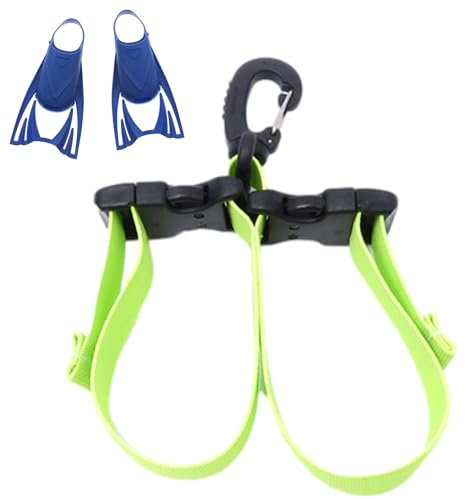 qixeuoa Verstellbarer Flossenriemen,Taucher Flossenhalter,Tauchflossen Schnellverschluss Riemenschnalle,mit Schnellverschluss Und Doppelschnalle,für Die Meisten Tauch Schnorchelflossen