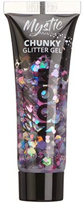 Mystic Chunky Face & Body Glitter Gel by Moon Glitter - Fairytale - Cosmetic Festival Glitter Face Paint for Face, Body, Hair, Nails - 12ml