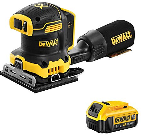 Dewalt DCW200N 18V XR Brushless 1/4 Sheet Palm Sander with 1 x 4.0Ah Battery