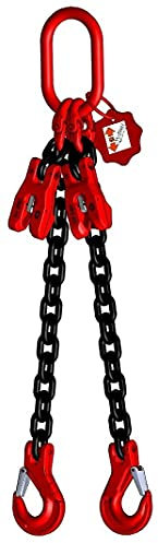 Chaîne d'arrêt classe 8 2 brins 3 m 6 mm avec raccourcissement Noir