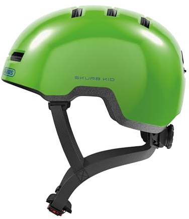 ABUS Casco per bambini Skurb Kid - robusto casco da bici in look skater con spazio per il codino e una varietà di disegni - per ragazze e ragazzi