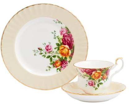 Royal Albert Old Country Roses 3-teiliges Set (Teetasse, Untertasse & Teller)