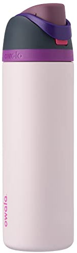 Owala FreeSip Isolierte Edelstahl Trinkflasche mit Strohhalm, 710 ml – BPA-frei, optimal für Sport, Fitness, Outdoor und Reisen, Dreamy Field