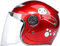 3/4 Kinder-Motorrad-Halbhelm, DOT/ECE-Zugelassener Kindermode-Jethelm Für Jugendliche, Motorradhelme Mit Sonnenblende, Sommer-Straßenrollerhelm A,52-55CM